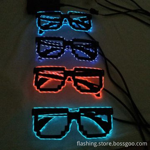 LED/EL running shutter shades sunglasses, halloween gift, festival gift